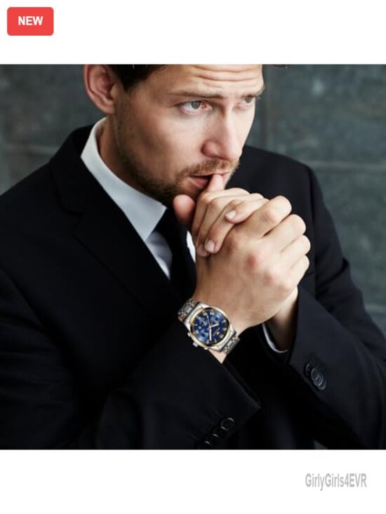 His Hers Matching Watch Set Stainless Steel Quartz Analog Waterproof main image 4
